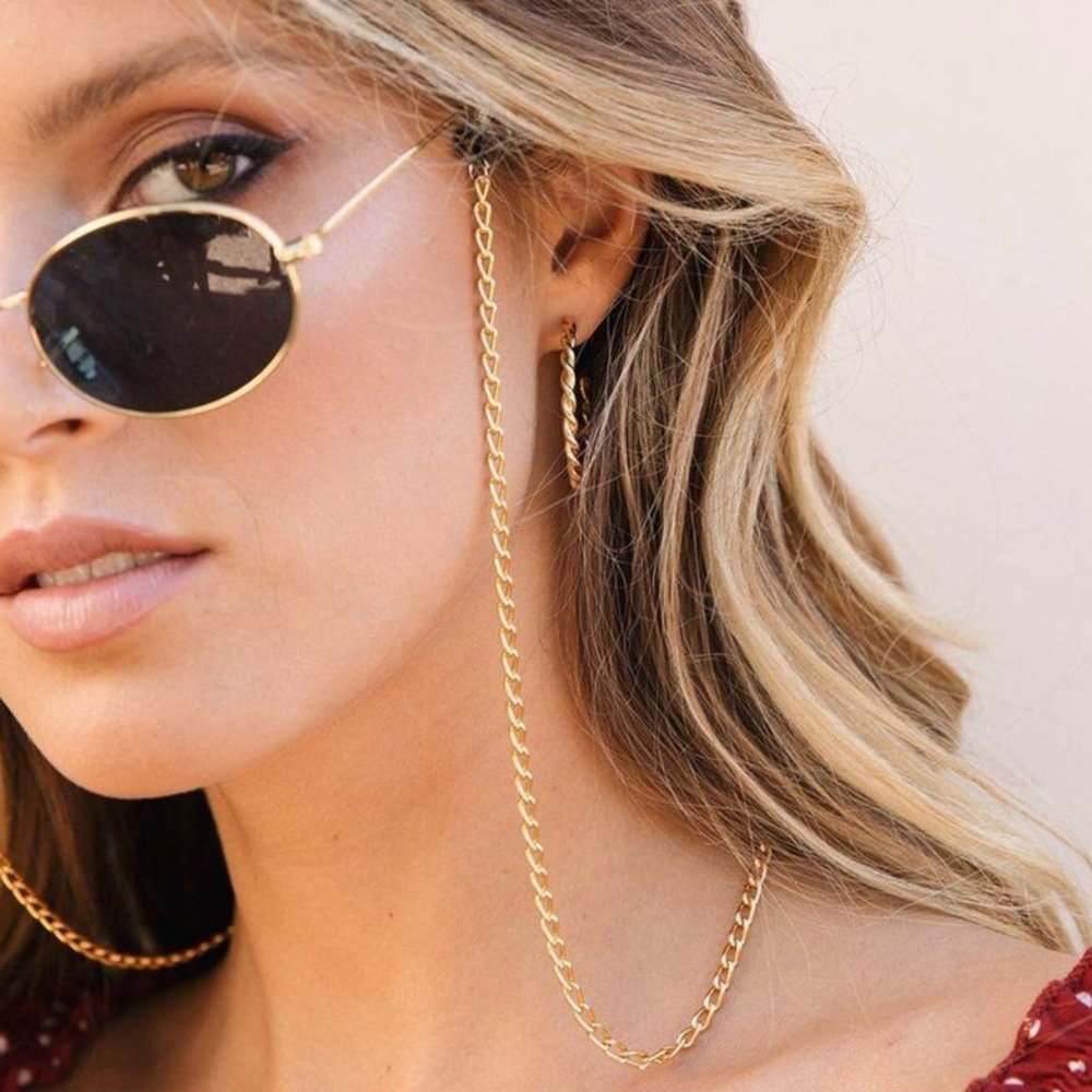 Alloy anti-skid glasses chain